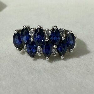 Dancing Marquise Sapphire Ring